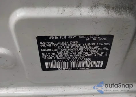 2015 Subaru Xv Crosstrek 2.0I Limited из США, поврежденный, VIN JF2GPASC0F8292865